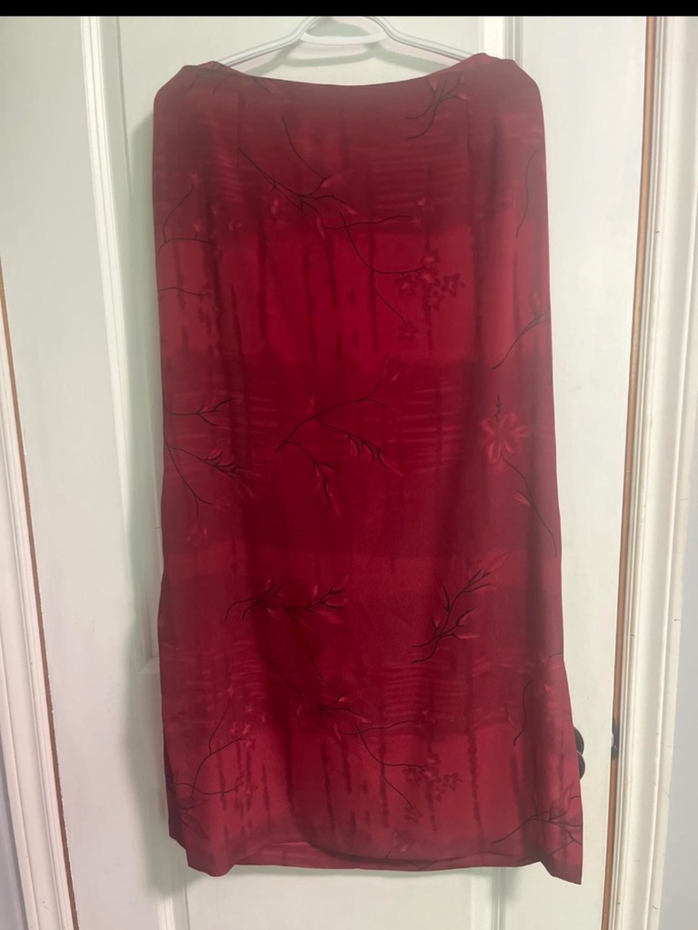 Burgundy red maxi whimsygoth practical magic floral skirt
